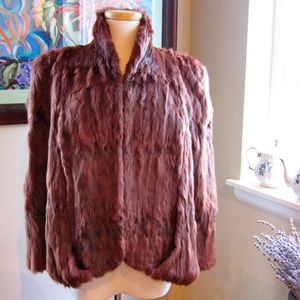 Rare Russian Squirrel Cape 1940s Draped & Looped Cloak - Arctic Furs - SZ L